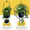 Planters Pots Nordic Metal Hanging Chain Flower Basket Plant Planter Garden Pot Vase Holder Home Balcony Decoration 230704