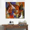 Hedendaags abstract schilderij op canvas Fabulous Beast Ii Franz Marc Artwork Levendige kunst voor Home Decor