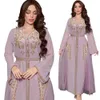 Roupas étnicas abaya diamantes muçulmanos elegantes vestidos caftan marroquino dubai kaftan vestido noturno festa eid mubarak jalabiya vestidos 230705