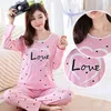 Women's Sleepwear Pajamas Sets Spring Summer Thin Carton Generation Women Long Suit Home Gift Female