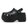 Сандалии, модные сандалии, женские сандалии на платформе, черные садовые тапочки-сабо, пляжная обувь без шнуровки для девочек, шлепанцы Sandalia Plataforma 230417