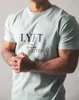 Męskie koszulki JPUK marka LYFT letni męski bawełniany T-shirt z krótkim rękawem Fitness Running Tshirt męski Gym Tee topy letnia koszula odzież sportowa J230705