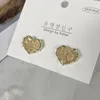 Boucles d'oreilles 2023 tendance mode coréenne coeur forme cristal pour les femmes doux mignon fête décoration bijoux de créateur