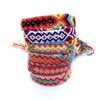 Charm armband bohemian nepal etnisk handgjorda för kvinnor regnbåge tryck flätat sträng rep wrap bangle lycklig vänskap boho jude dhmkw