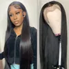 26Inch Straight Lace Frontal Wig Human Hair Brazilian Women Wig Ttransparent Lace Front Wig