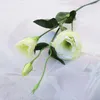 Fiori decorativi Lisianthus bianco Seta artificiale Decorazioni per la tavola per la casa Pografia Forniture per fioristi floreali Piante per matrimoni
