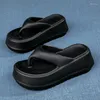 Pantoufles femmes été EVA 6 CM plate-forme tongs solides sandales plage jardin diapositives confortables décontracté chaussures de plein air pour femme