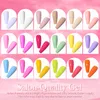 Nail Manicure Set 7ML6 21PCS Spring Summer Gel Polish Candy Sweet Color Rainbow Pink Varnish Art Gift Box 230704