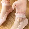 Socks Girls Lace Socks Cute Cotton Spring Autumn Summer Mesh Princess Short Dance Socks Baby Toddler Thin Ankle Fancy Socks 4 Pair