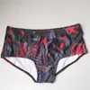 Herrshorts badkläder Brasiliansk traditionellt skuren baddräkt bikini surfboxershorts svart och röd Sunga 230705