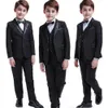 Suits Lolanta 5pcs Siyah Toddler Boys Düğün Resmi Çocuk Takım Sekreter Elbise Parti Taşıyıcısı 3-12 Yıl Çocuk Beyler Suithkd230704