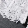 Blouses pour femmes dames printemps dentelle piste femmes Sexy évider Crochet blanc à manches longues Chemise broderie maille chemise hauts