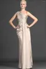 Robes de soirée Champagne robe de soirée une épaule longue luxe Satin soie mère du marié pour mariage Cocktail 2023