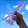 Dasiy glas vatten bongs vattenpipa röker miniatyrrör oljeåtervinning dab riggar regnbågbägare bong med 14 mm