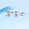 Stud Earrings GRA Certification Radiant Cut Moissanite Engagement Lab Diamond Silver S925 Luxury For Women