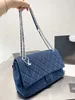 Классическая CF Luxury Brand Design Bag Double Cc Sage Chain Chain большие длинные женские рекламные сумки для торговых точек с кожа