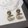Classici Orecchini retrò Designer Stud G double Earing Luxury Charm Donna Gioielli con diamanti Womam GGity Pearl 768