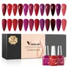 Esmalte de uñas 12 piezas / set Venalisa gel de uñas pulido tierra marrón hermosa serie de colores libre de hemoglobina gel de salón de uñas sin pigmento perfecto 230704