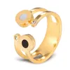 TYO mode Design chiffres romains en acier inoxydable anneaux zircon cubique pour femmes hommes cristal fiançailles bijoux accessoires
