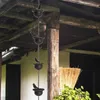 Décorations de jardin oiseaux créatifs sur des tasses en métal attrape-chaîne de pluie pour gouttière décoration de toit Drainage tuyau de descente outil 230704
