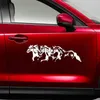 Bildekaler CK3386# Running Horses vinylbilklistermärke vattentät cool vattentät avtagbar dekal självhäftande bil autodekaler x0705