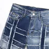 Męskie jeansy Męskie retro patchworkowe spodnie Ułożone podarte długie spodnie Proste Y2k Baggy Washed For Men
