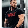 Męskie T-shirty Thavage Running Sports Luźny, ponadgabarytowy Chris Fitness Training Luźna, krótka koszulka z krótkim rękawem Bawełniana letnia męska koszulka do ćwiczeń J230705