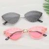 2023 New Metal Cat's Eye Small Frame Cut Edge designer mens vintage Lunettes de soleil femmes marques pour hommes Trendy Street Glasses