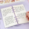 Kawaii Moda Japonesa Caderno de Folhas Soltas Strawberry Girl Lined Grid Paper 200P DIY Planner Agenda Agenda Livro de Diário
