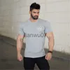 Herren T-Shirts 2022 Sommer Sport T-shirt Männer Fitness Bodybuilding Hemd Strumpfhosen Kurzarm t-shirt Männer T Tops Baumwolle ONeck gyms T-shirt J230705