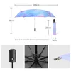 Umbrellas Automatic Umbrella Umbrella Folding Three-folding For Women's Colorful Windproof Starry Sky Color Uv Sun Parasol R230705