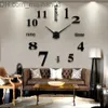 Orologi da parete Modern DIY Orologio da parete grande 3D Superficie a specchio Sticker Home Decor Art Design New Z230706