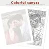 Film 24/36/48 Colori Personalizzati Dipingi con i Numeri Foto Personalizzata Fai da Te Pittura a Olio con i Numeri Immagine su Tela Ritratto Famiglia Bambini