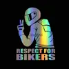 Bildekaler HungMieh Respect for Bikers Bildekal Vinylreflekterande roliga dekaler på Auto 3D Motorcykeldekaler och dekaler Bilstyling x0705