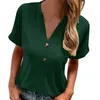 T-shirts pour femmes Loisirs à manches courtes Hauts d'été pour femmes Chemise ample Blouses Voyager Camping Casual