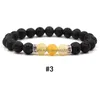 Llegada con cuentas 7 colores Chakra Hombres Lava Rock Pulsera 8Mm Negro Natural Volcánico Curación Energía Piedra Yoga Brazalete para mujer Moda Dhocc