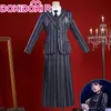 Traje Tema Quarta-feira Addams Cosplay TV DokiDoki R Family School Uniforme Plus Size 230705