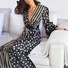 Party Dresses Black Long For Women Striped Office Half Sleeves Maxi Dress Summer 2023 Fashion High Split Vestidos Elegantes Para Mujer