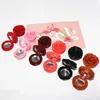 Custodia per ombretto in polvere a forma di fiore vuoto Elegante fard fai da te Compatto in plastica a forma di rosa Rossetto Contenitore secondario F2185 Vlgsf