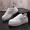 New Sneakers Fashion Rivets Trend Casual Sport for Men Comfort White Vulcanized Platform Shoes