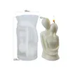 Kaarsen Craft Tools Sile Candle Mould 3D Couple Hing Body Art Resin Casting Mod voor het maken van aromatherapie gips Kdjk2202 Drop Deliver Dhump