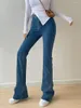 Женские джинсы Spicy TVVovvin Girls Fashion High талия брюки винтаж с трудным подъемом для бедра