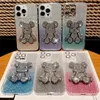 Sparkle Blittery Diamond Bear для iPhone 13 14 Plus Pro Max Cover Cover Ultra Tow