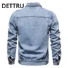 Herren Jacken Marke Frühling Baumwolle Denim Jacke Männer Casual Solide Einreiher Jeans Jacke Männer Mode Slim Fit Qualität Mann jacken 230705