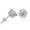 Stud donne coreane Cz corona orecchini di lusso Sier oro chiaro viola blu cubic zirconia diamante orecchini per ragazza gioielli di moda Dro Dhscf