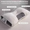 Pillow 3D Spa Massage Pillow Partition Sleep and Protect Neck Pillow Knitted Cotton Pillow Bed 230704