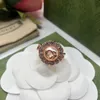 Designer Branded Jewelry Rings Womens Gold Silver Plated Copper Finger Adjustable Ring Women Love Charms Wedding Supplies Luxury Accessories GR-045