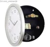 Horloges murales 2017 nouvelle horloge murale compartiment secret caché coffre-fort argent cachette bijoux rangement blanc 10 pouces livraison gratuite Z230707