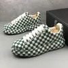 New Men Strass Checkerboard Pattern All Match Brand Shoes Causal Flats Loafers Sports Walking Tennis Zapatos Hombre