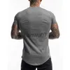 メンズ Tシャツ新しいメンズ半袖コットン tシャツ夏カジュアルファッションジムフィットネスボディービル Tシャツ男性スリム Tシャツトップス服 J230705